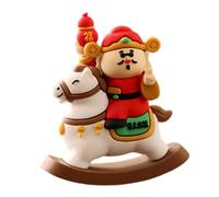 KESOTO Figurine Dieu de Objet D'Art Bureau Miniature Statue PVC avec Cheval Convient pour Décoration Chambre Salon Cadeau, Cheval Blanc