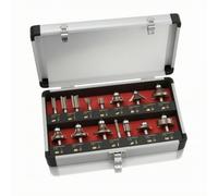 KESOTO Fraises de Défonceuse Bois Outil Mèche Fraise Coffret Set Polyvalent en Carbure avec Queue 635pouces pour Finition Propre et Montage Sûr Mallette