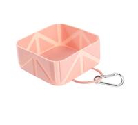 KESOTO Gamelle Pliable pour Chien Abreuvoir de Randonnée Bol de Nourriture Portable Écuelle en Silicone avec Mousqueton pour Une Portabilité Maximale Adaptée, Rose