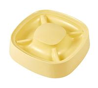 KESOTO Gamelle pour Chat et Chien à 4 Compartiments, Idéale pour Les Chiots et Pratique et Peu Encombrante, Elle Est Dotée d'une Base Antidé, Jaune