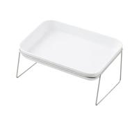 KESOTO Gamelle surélevée pour Animaux de Compagnie avec Support en Acier Inoxydable, Idéale pour Chiots et Chatons, Blanc