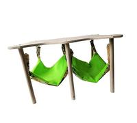KESOTO Hamac pour Cochons d'Inde avec Support en Bois, Lit Suspendu pour Petits Animaux, 40cmx30cmx24cm