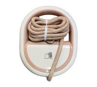 KESOTO Laisse pour Chien Munie d'un Distributeur de Sacs à Déchets Poignée Anti-Glisse Confortable Corde Traction Réfléchissante Sécuritaire Matière Polyeste, Marron 1.5 M