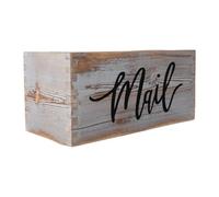 KESOTO Lettre Porte-boîte En Bois Organisateur de Courrier Rangement pour Enveloppes de Bureau Boîte de Tri Rustique pour Clés et Accessoires Adaptée Au Bur, B