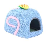 KESOTO Lit Hamster Maison Fleece Accessoire Isolant Confortable Nid Adapté pour Dormir Cacher Se Détendre Petits Animaux, Bleu