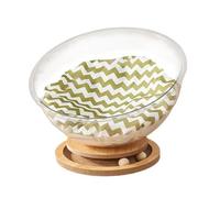 KESOTO Lit pour Chat en Forme de Capsule Spatiale, Robuste pour Toutes Les Saisons, Transparent, Facile à Monter, Mobilier pour Chats D', Base Ronde