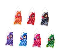 KESOTO Lot de 7 Banderoles Japonaises à Suspendre, Motif Carpe pour Fête et Jardin, Pas de Pompon