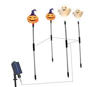 KESOTO Lumière Solaire de Jardin Lampe de Voie Éclairage de Cour Balise LED Borne Solaire Décorative et Étanche Approprié pour La Décoration d'halloween Les, Fantôme de Citrouille
