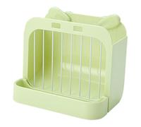 KESOTO Mangeoire à Foin pour Lapin Distributeur Râtelier Support Foin Double Fonction Bol Croquettes Grande Capacité Fixation Double Écrou PP Adapté Cage Int, Vert