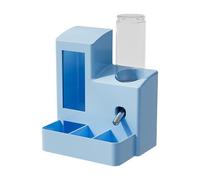 KESOTO Mangeoire Automatique pour Hamster Station d'alimentation Récipient à Ciboire Bouteille d'eau et Accessoire de Cage Conception 3 en 1 Approprié pour, Bouteille Bleue de 120 ML