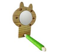KESOTO Miroir à Oiseaux en Bois, Support de Perche à Suspendre pour Perroquets Canaris, Pinsons, Calopsittes