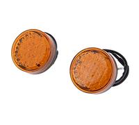 KESOTO Paire Imperméable Moto 20 LED Lampe Ronde Clignotant Orange 5W