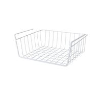 KESOTO Panier de Rangement Organisateur Suspendu sous Étagère Panier Métallique Glissière pour Condiments Support de Rangement pour Cuisine Bureau, Blanc, S
