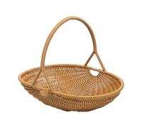 KESOTO Panier Tressé Multifonction Panier de Rangement Panier Pique-Nique Panier à Friandises Anse Solide en PP Imperméable Adapté Fruits Légumes Sal, S