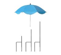 KESOTO Parasol de Protection Solaire avec Piquet de Robuste pour Parterres de Jardin, Parasol de Jardin pour Balcon, Terrasse, Bleu