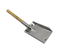 KESOTO Pelle de Cheminée Pelle Carrée Pelle de Jardin Pelle à Main Compacte En Acier Inoxydable avec Poignée Ergonomique Bois pour Nettoyage D'Âtre Plantatio, Petit