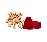 KESOTO Petite Croix de Poche, Croix à Tenir à La Main, Mon Cœur pour Prier, Noël