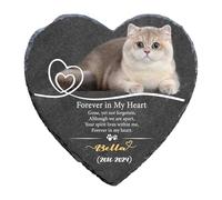 KESOTO Pierre de Jardin pour Animaux, Marqueur de Tombe pour Chats et Chiens 6 Pouces, Heart Style H