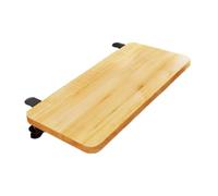 KESOTO Plateau D'Extension de Bureau Plateau Clavier Rabattable Support Bras Attache Bois Métal Installation Sans Perçage Adapté Bureau Maison Chambre, Couleur Du Bois
