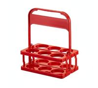 KESOTO Porte-Bouteilles Portable Support Bière Panier Modulable Plastique avec Poignée Adapté au Transport à la Maison Réunion Bar, Rouge, Rouge, Petit 300 ML Environ