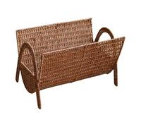 KESOTO Porte-Revues Tressé, Panier de Rangement Tissé pour Serviettes de Salon, Livre Panier de Rangement, Porte-Revues En Imitation Rotin, pour Livres, Magazines et Journaux