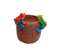 KESOTO Pot de Fleurs Original en Forme de Grenouille, Pot de Fleurs D'intérieur, Joli Pot de Fleurs pour Balcon, Jardin, Terrasse, Décoration, Rouge