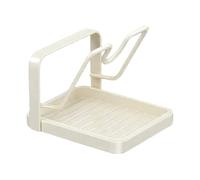 KESOTO Pot Lid Holder Support de Couvercle de Porte-ustensiles Plateau Collecteur Multifonction En Acier Au Carbone Convient à La Cuisine Maison, Blanc Laiteux 1 étage