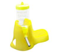 KESOTO pour Hamster avec Support, 80 ML, Distributeur Automatique d'eau, Récipient pour Boire, Remplissage par Le Haut, Nettoyage Facile, Matéria, Jaune