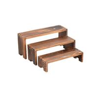 KESOTO Présentoir en Bois à 3 Niveaux pour Collections de Décorations de Fête
