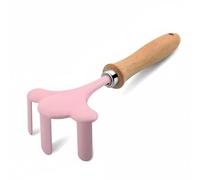 KESOTO Râteau de Jardinage pour Enfants Râteau Outil Manche Bois Tête Métal Compact Robuste Léger Pédagogique pour Jeux de Sable Plage Bac à Sable Jardin, Griffe À Trois Doigts