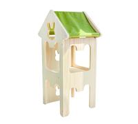 KESOTO Refuge pour Petits Animaux, Abri en Bois, Jouet D'activité pour Hamster et Furet, Style G