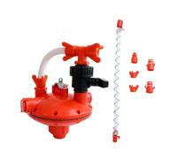 KESOTO Régulateur de Pression d'eau Automatique avec Valve Réductrice Ajustable Matière PP Robuste Installation Rapide Adapté Aux Éleveurs de Volailles Coop, Rouge