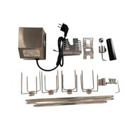 KESOTO Rôtissoire Électrique Kit Rôtissoire Barbecue Broche Support Motorisé Inox Contrepoids Réglable Moteur Stable Convient aux Soirées Grillades Jardin Camping