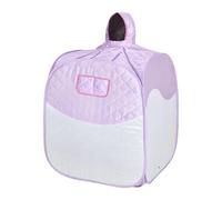 KESOTO Sauna Vapeur Cabine Sauna Portable Boîte Pliable Tissu Coton Antichauffe Fermeture Zipper Pratique et Légère Adaptée à La Salle de Bain Déplacement, Blanc Violet