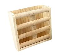 KESOTO Support pour Foin, Accessoire de Cage pour Petits Animaux, Distributeur de Nourriture en Bois, Porte-Herbe