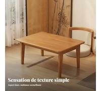 KESOTO Table Basse Pliante en Bambou Table Café Tatami Japonaise Table d'Appoint Repliable pour Travail Maison Collation Détente Balcon Adaptée aux Vie Mornes, Marron, 70 37 26.2cm
