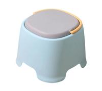 KESOTO Tabouret Nordique Tabouret Enfant Tabouret Empilable Tabouret Portable Repose-Pieds en Matière PP Légère avec Poignée Ligne Sobre et Gain de Place, Bas 19.5cm H X 26cm L X 23.5cm P, Bleu