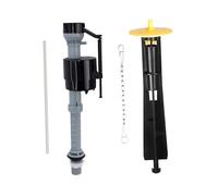 KESOTO Toilet Fill Valve Kit Réparation Universelle Réservoir de Toilette avec Tube de Recharge et Chaîne Résistant à La Pression de L'Eau PP Adapté pour Sal, Jaune