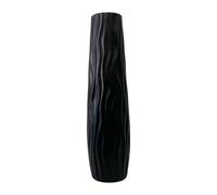 KESOTO Vase de Sol Vase à Fleurs Décoratif Grand Haut avec Effet Visuel Sophistiqué et Forme Épurée Adapté pour La Décoration d'un Mariage, Noir