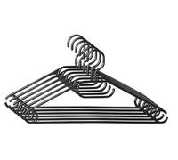 KESPER 16771 Lot de 6 cintres en Plastique Noir