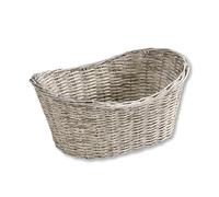 Kesper 17652 Corbeille à pain en plastique tressé, 28 x 21 x 13 cm, gris argenté