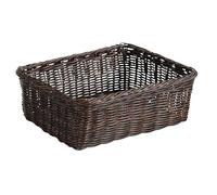 Kesper 17863 Corbeille à pain en plastique tressé, 32 x 26 x 11 cm, marron/noir