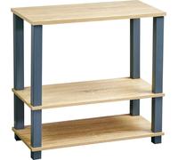 KESPER 18451 Étagère à 3 niveaux, panneau de fibres à l'aspect chêne stylé / Étagère à niveaux