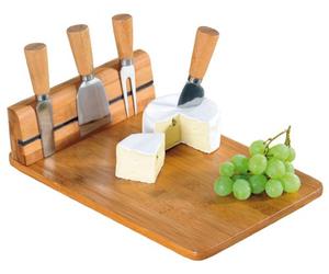 Kesper 2051990 Planche à Découper de Fromage en Bambou 30 x 20 x 8 cm