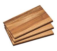 Kesper Planches à petit-déjeuner 28403 Acacia brun 23 x 15 x 1 cm - Lot de 3