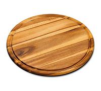 KESPER 28444 Lot de 1 assiettes en bois d'acacia pour viande, Ø 30 cm, certifié FSC, convient également comme plateau à pizza ou planche à découper