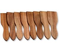 Kesper 28968 Lot de 8 spatules à raclette en bois d'acacia 13 x 3,5 cm/pelle à raclette/spatule à raclette