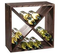 KESPER 3 Compartiment Système d'attaches pour Bouteille de vin, Marron, 50 x 25 x 50 cm