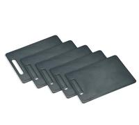 Kesper 30474 | Lot de 5 planches à découper en plastique blanc 29 x 19,5 x 0,5 cm