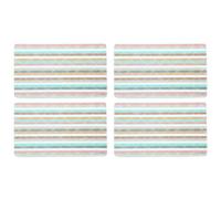 Kesper 31254 Lot de 4 planches à découper carrées en mélamine Motif rayures 23,5 x 14,5 x 0,4 cm